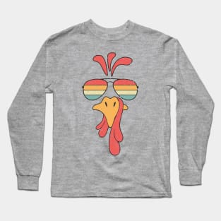 Turkey Face Sunglasses Long Sleeve T-Shirt